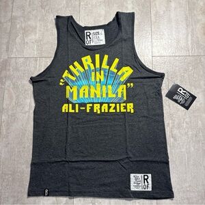 NWT Roots of Thrilla in Manila Ali-Frazier Graphic Tank - Dark Charcoal L